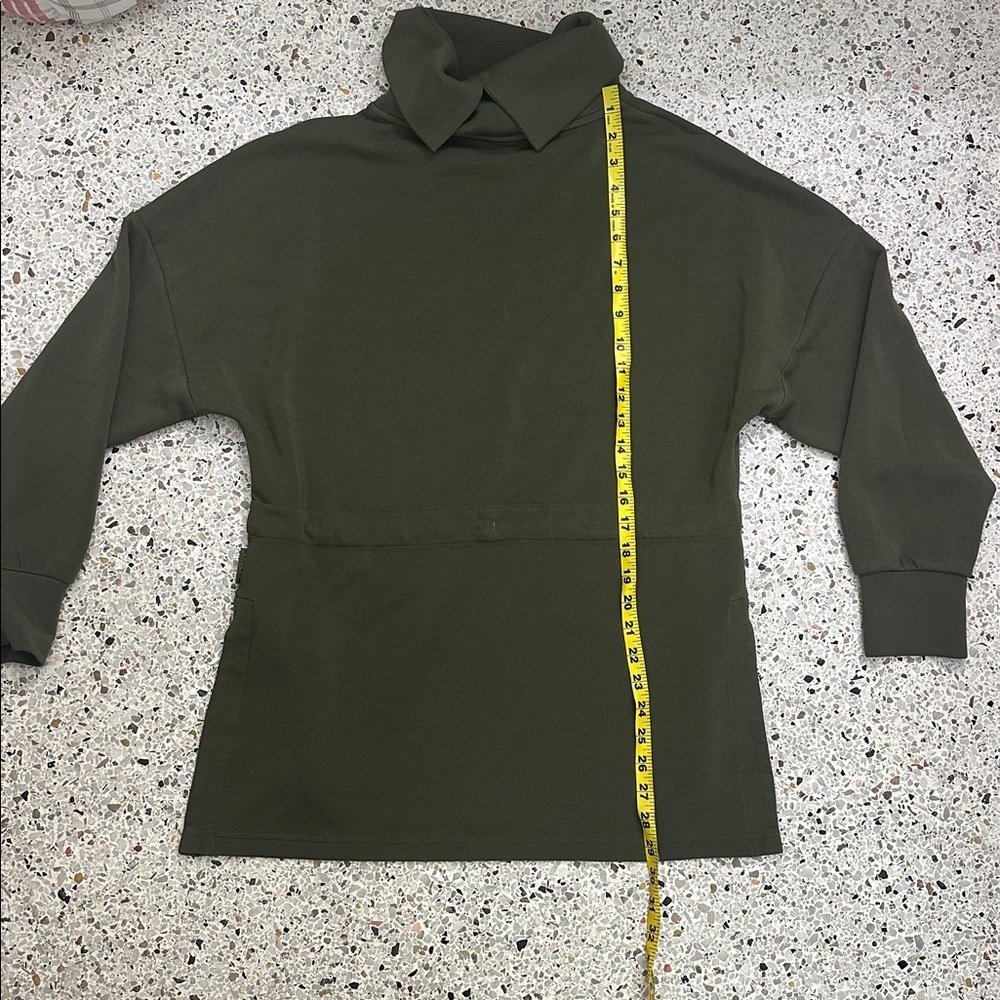 EUC Varley DoubleSoft olive green drawstring waist Freya sweatshirt Large L - Picture 8 of 8